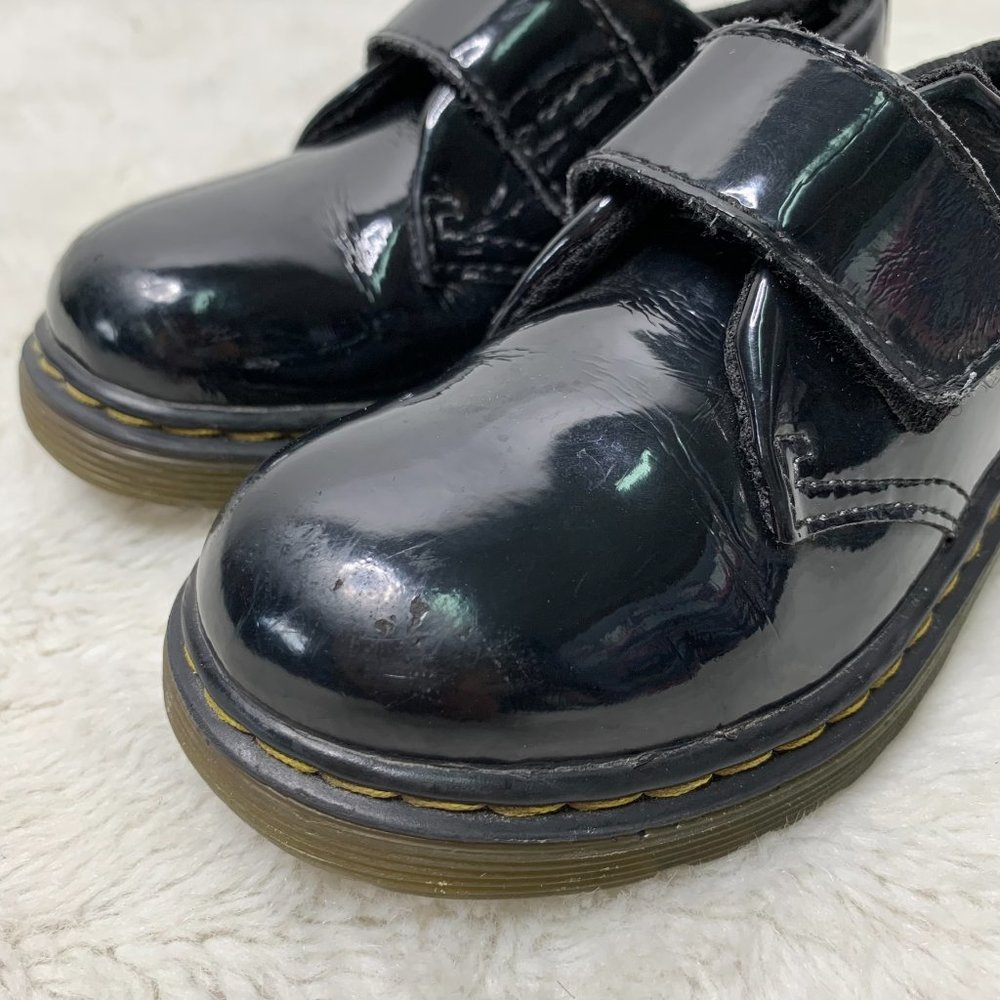 Dr Martens KAMRON T Kid's Black Patent Leather Shoes Size US 9/ EURO 26 - Picture 4 of 16